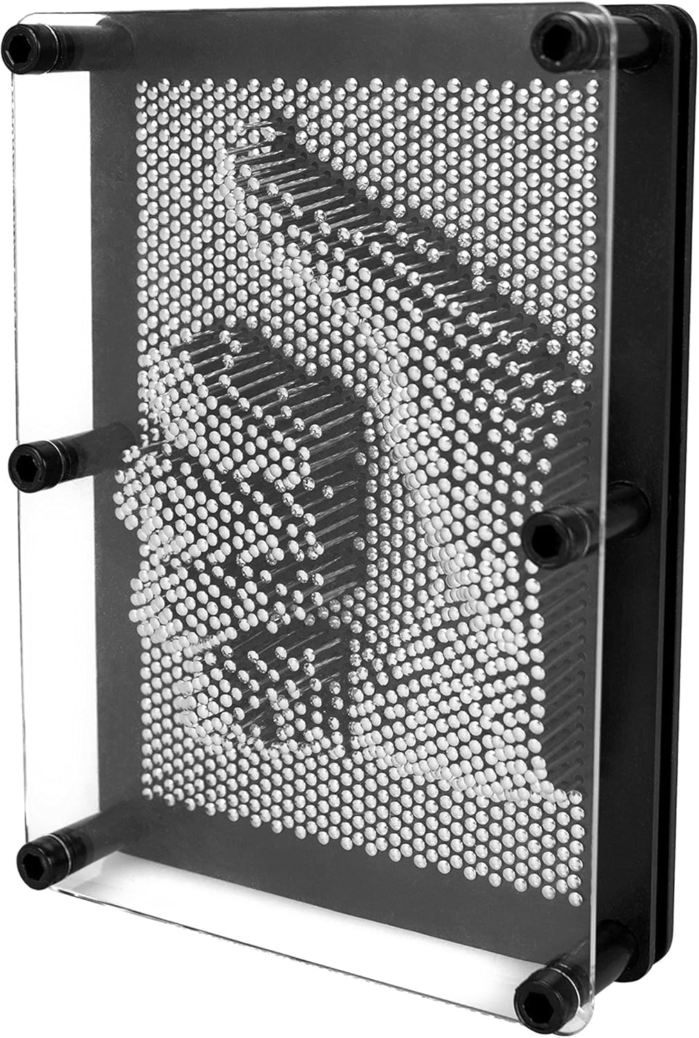 Large Metal Retro 3D Pin Art Impression Toy Metal Pin Game Gadget 20x15cm Impression Toy/Ideal for Home and Office/Novelty Fun Gift / 3D Fun Desktop Sculpture Gadget/Classic Retro Game