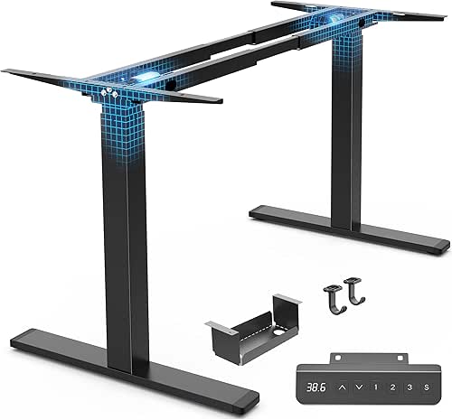 Huuger Dual Motor Electric Standing Desk Frame, Sit Stand up