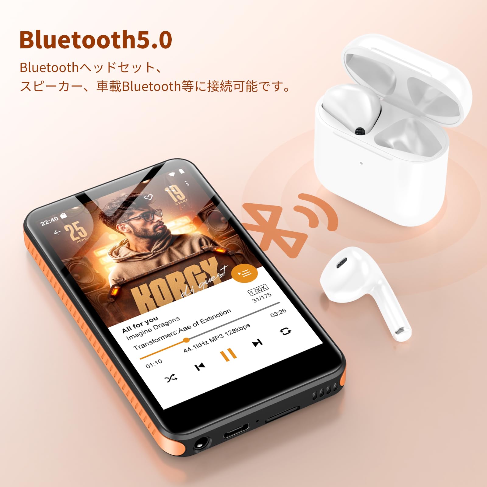 Amazon.co.jp: Android 13 mp3プレーヤー 4GB RAM+32GB ROM内蔵 4