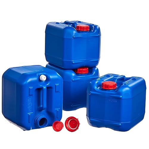 Miniatura 8 de Hudson Exchange Contenedor con mango de 25 galones 10 litros con tapa HDPE de grado alimenticio sin BPA color azul