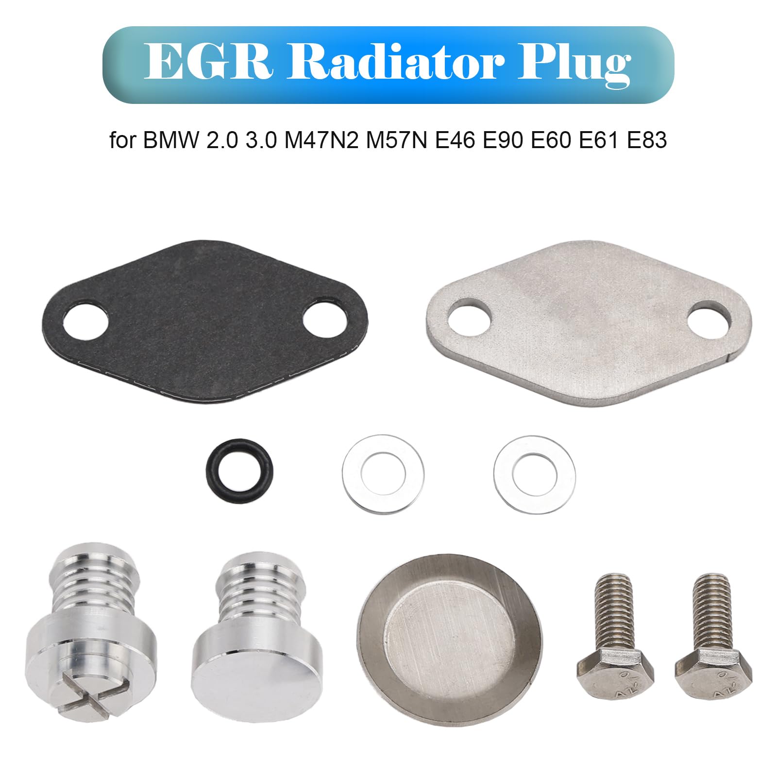 Topteng EGR Radiator Plug Adatto per BMW 2.0 3.0 M47N2 M57N E46 E90 E60 E61 E83