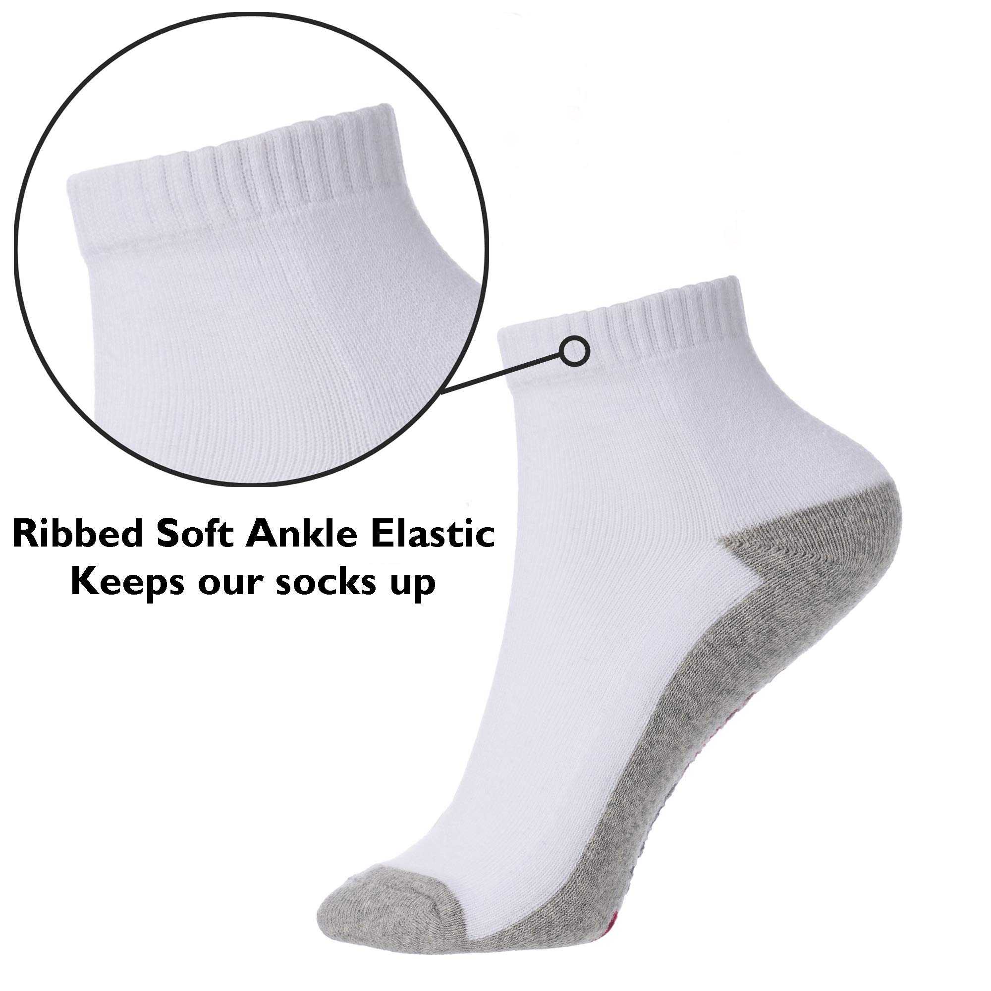 alpine swiss Calcetines tobilleros de algodón para hombre, paquete de 8, calcetines acolchados de rendimiento atlético, talla de zapato 6-12