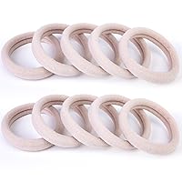 Vista 6 de 100 soportes grandes de algodón para cola de caballo, ligas para el cabello sin costuras, bandas elásticas para el cabello sin daños para cabello