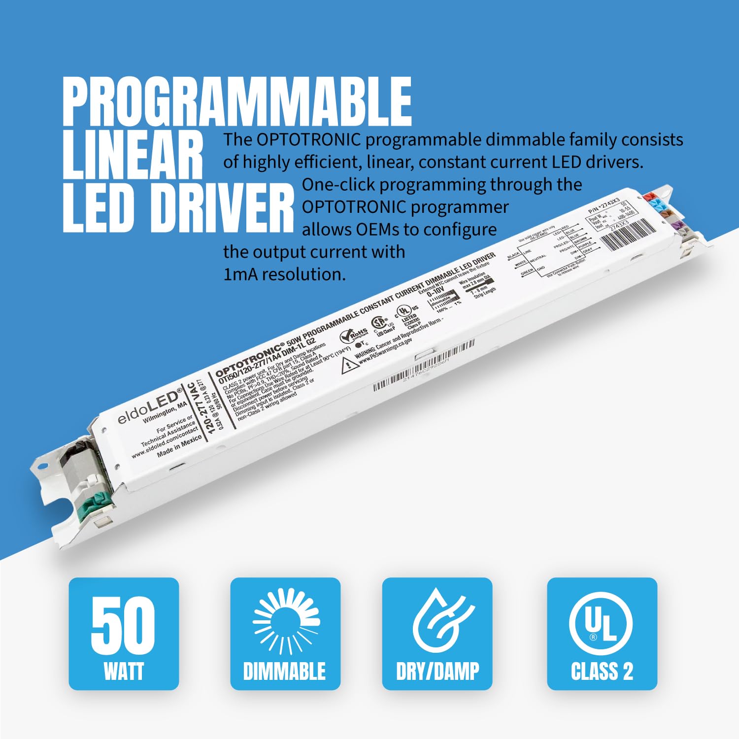 OSRAM OPTOTRONIC Programmable Linear LED Driver features