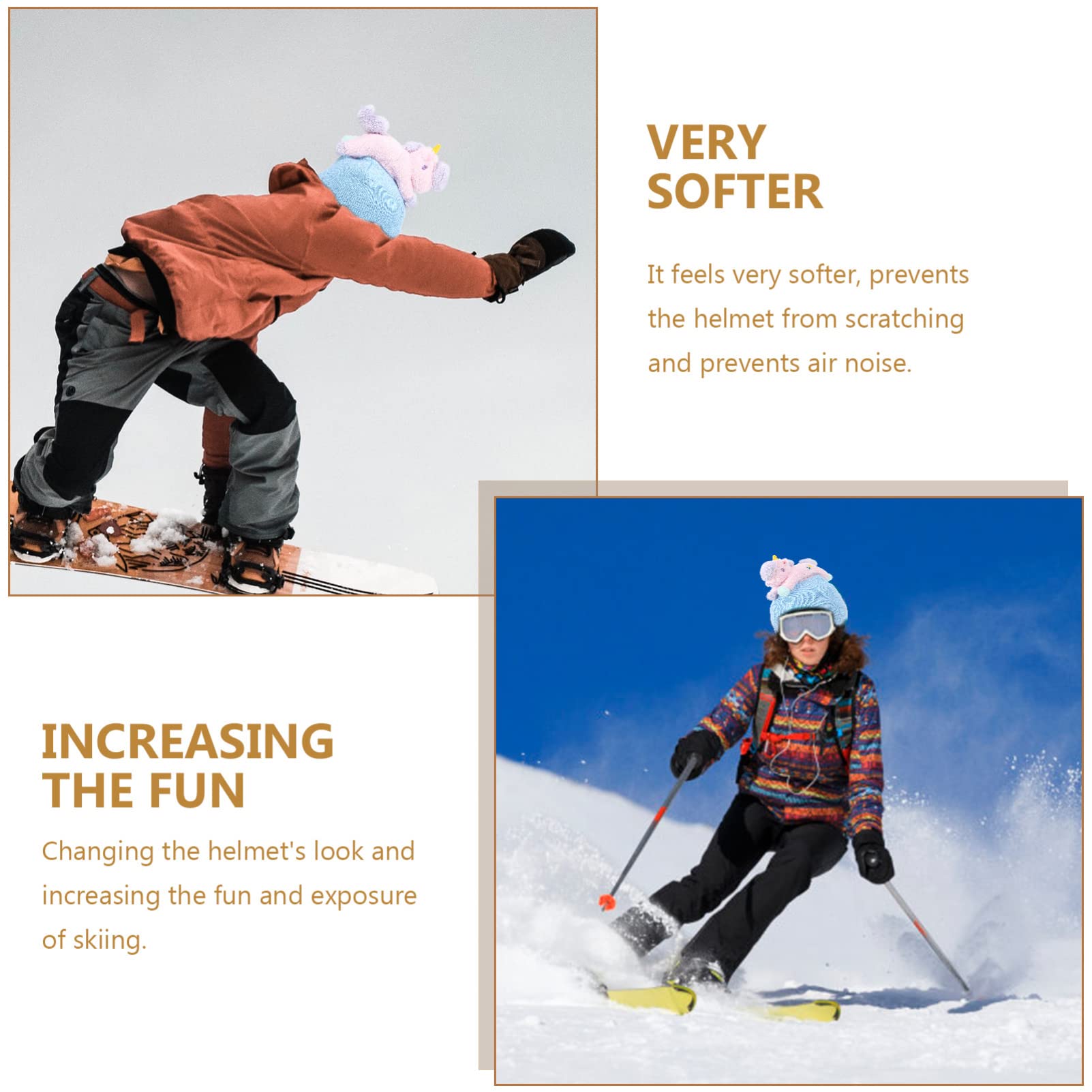BESPORTBLE 2pièces Housse De Casque De Ski Lavable Couvercle Et Personnalisé pour Casque De Neige Accessoire Hiver Élastique