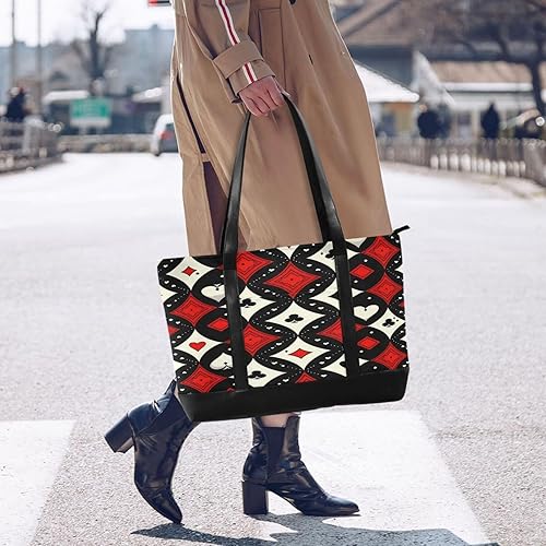 Miniatura 6 de Fashion Poker Pattern essentials nurse work bags with zipper for women work with tablet maletin ejecutivo para mujer