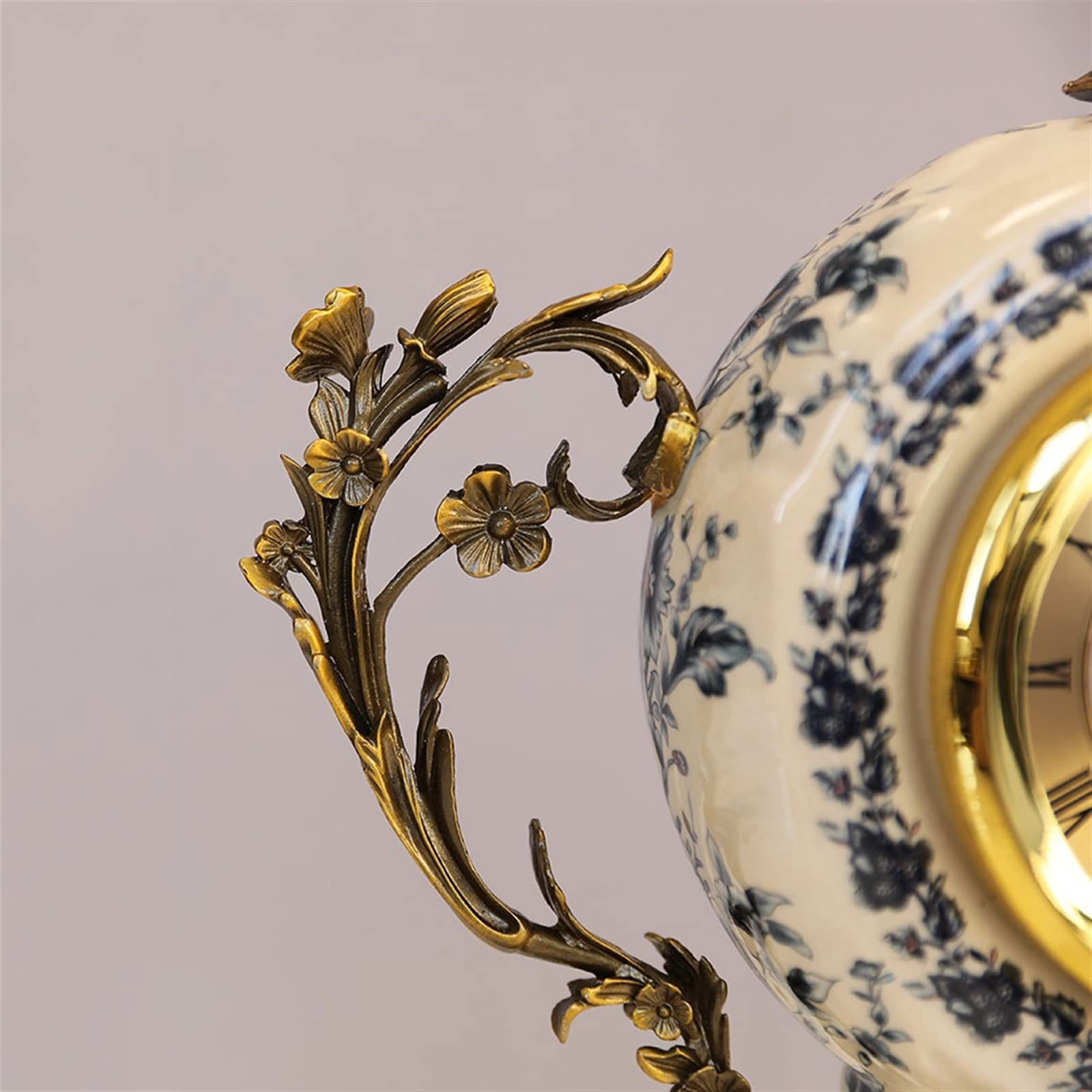 Décorative Horloge décorative de Style Classique en céramique Horloge créative Salon Chambre décoration silencieuse pour Bureau Chambre Table