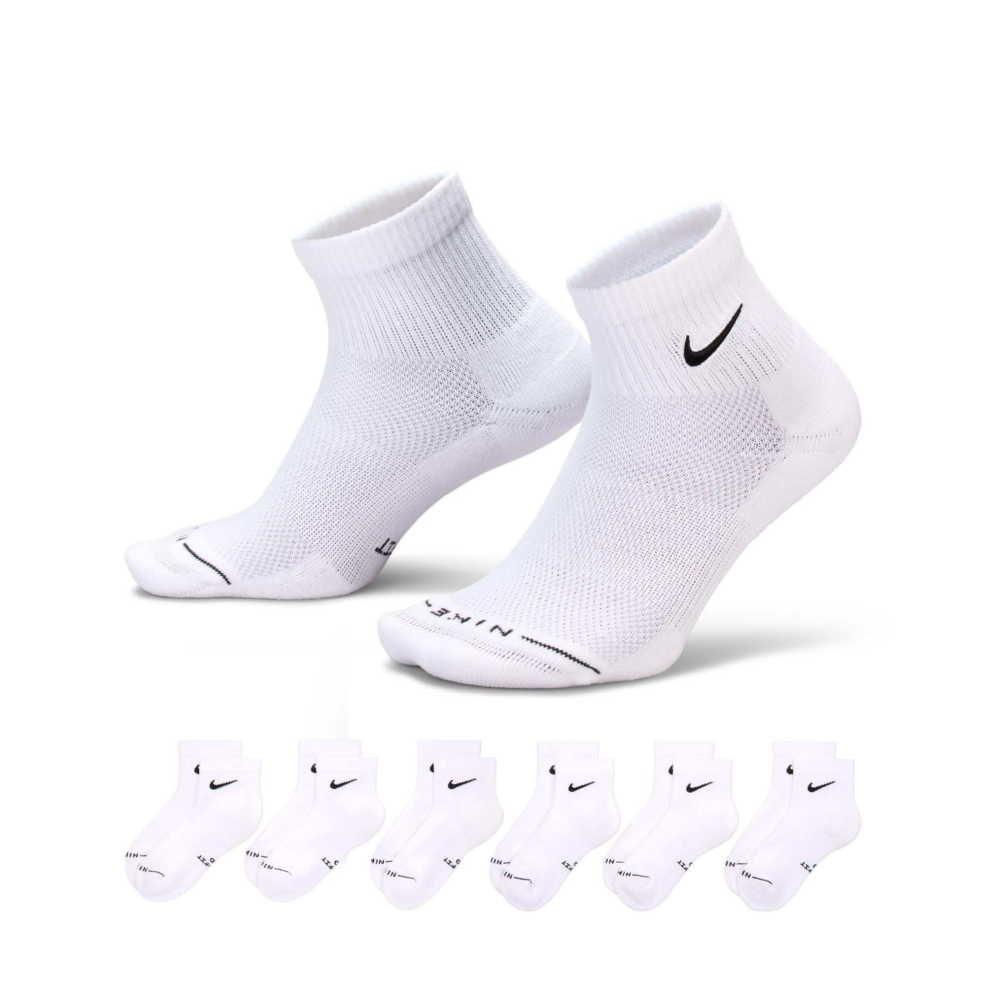 Nike Unisex Adult Everyday Elevated Ankle Socks (6-Pack) | Mens and Womens