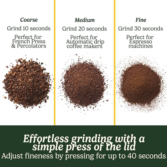 Cuisinart Coffee Grinder | Compact At-home coffee grinder |1-12 cups | Different grind - French Press/Percolator, Drip coffee or Espresso | Easy to clean | easy-to-use, Black
