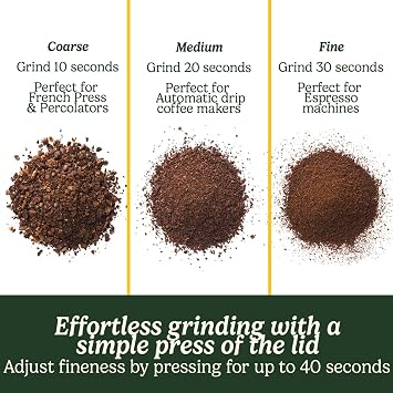 Cuisinart Coffee Grinder | Compact At-home coffee grinder |1-12 cups | Different grind - French Press/Percolator, Drip coffee or Espresso | Easy to clean | easy-to-use, Black