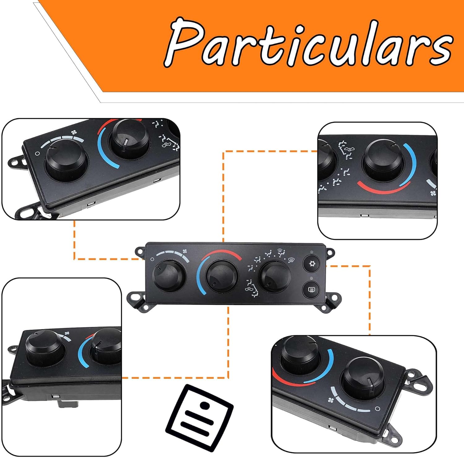 Front A/C Heater Climate Control Module Compatible for 2006-2008 Dodge Ram 1500 2500 3500 2008-2011 Dodge Dakota Replace#P55056569AD, 55056569AE