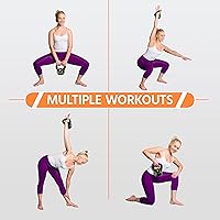 Vista 7 de Yaheetech Kettlebell Sets 4 Piece Strength Training KettleBells Weight Set 5lb, 10lb, 15lb, 20lb Kettle Bell for Women & Men for Full Body Workout &