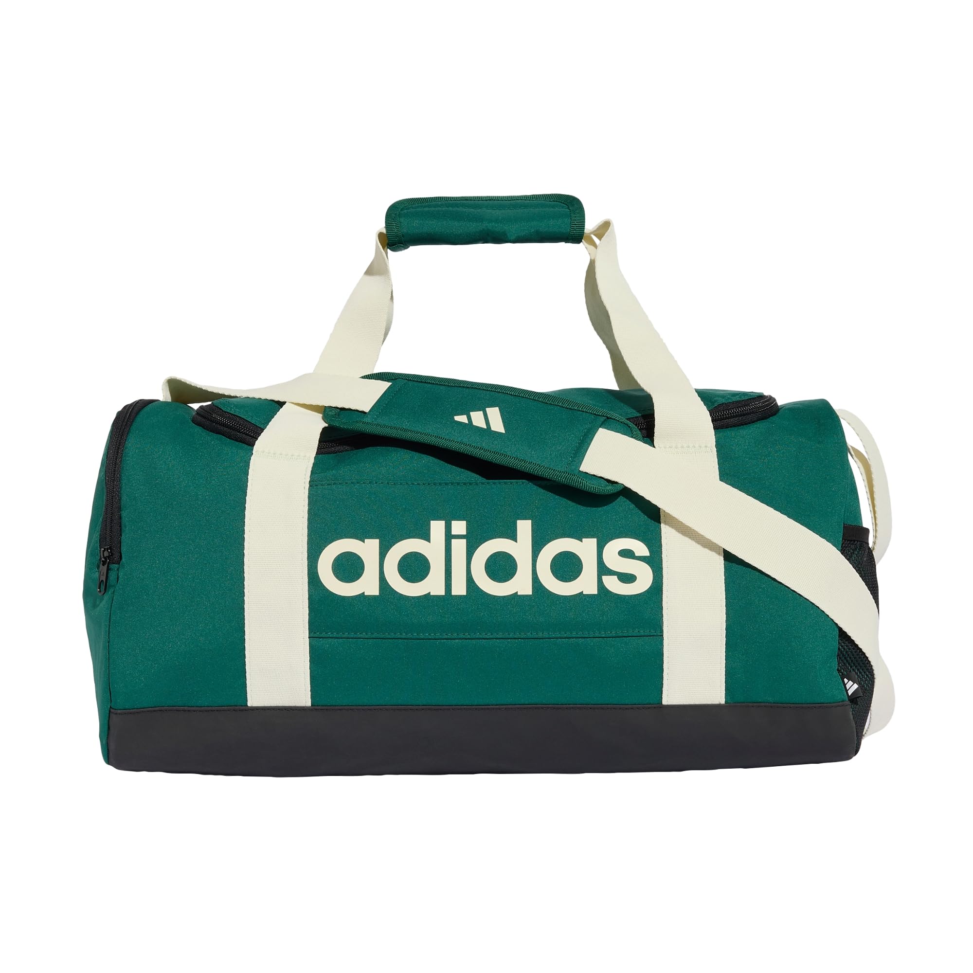 adidas Unisex - Adulto Essentials Linear Duffel Bag Duffel_Bag, collegiate green/ivory, S