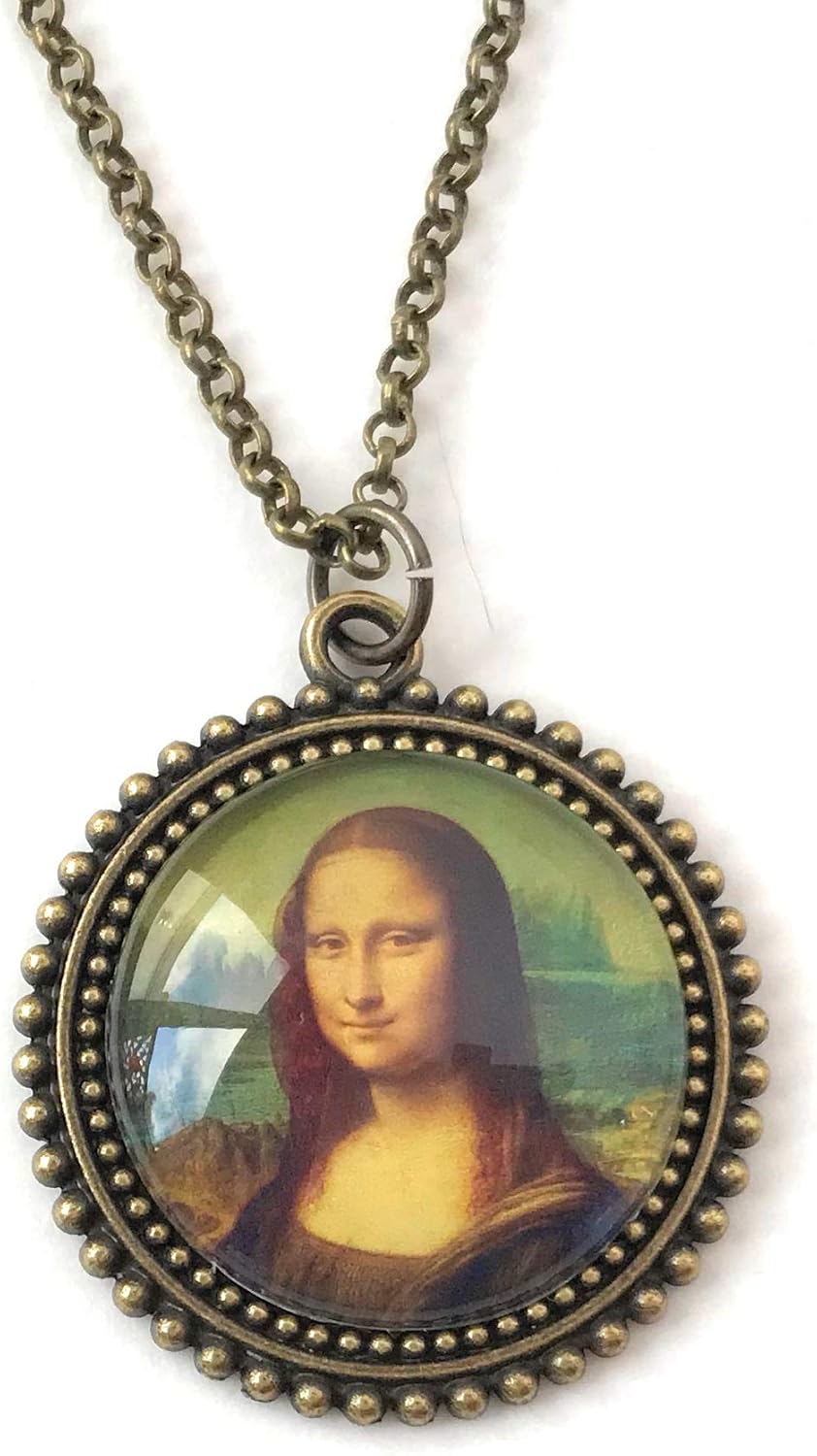 Fern & Filigree Mona Lisa Necklace for Women - Classic Art Jewelry - Handmade