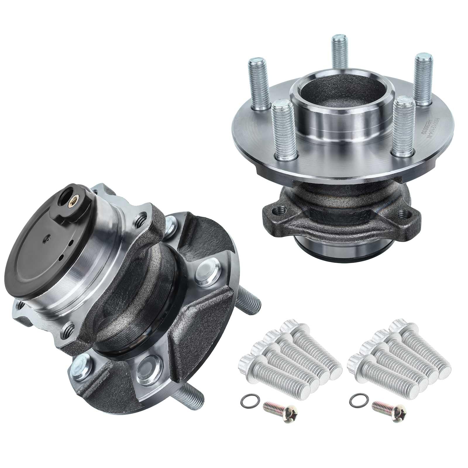 Frankberg 2 rodamientos de rueda traseros juego de rodamientos con sensor | 6M512C299AA, trasero Con sensor de carcasa Sensor de Velocidad de las Ruedas Sensor ABS Rueda con brida ⌀136