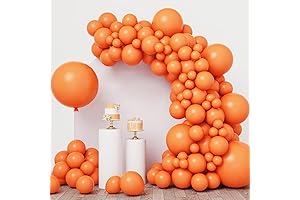 RUBFAC 146-Piece Orange Balloon Set