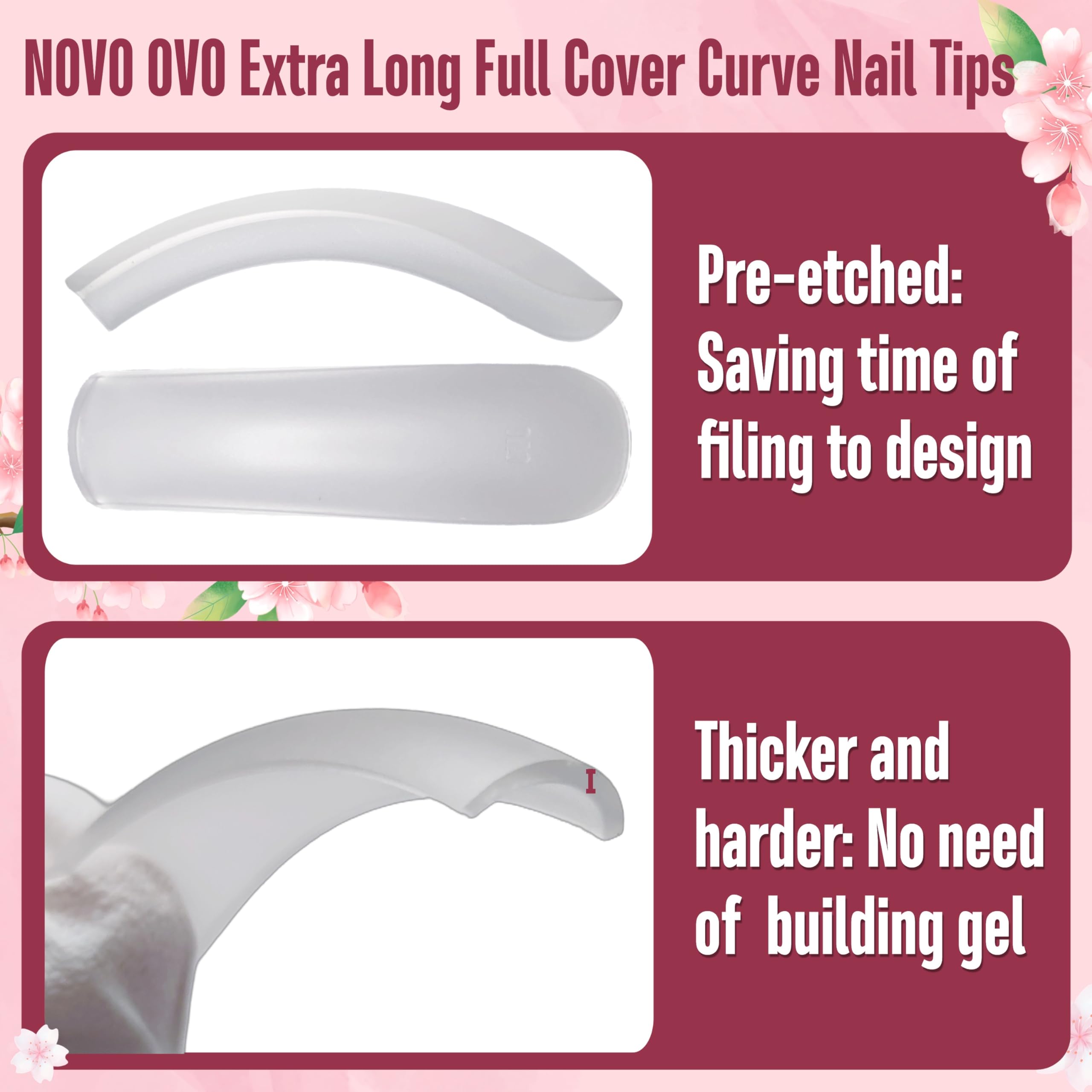 NOVO OVO Halloween Curved Full Cover Nail Tips, Gel x Press on Nails - Image 2