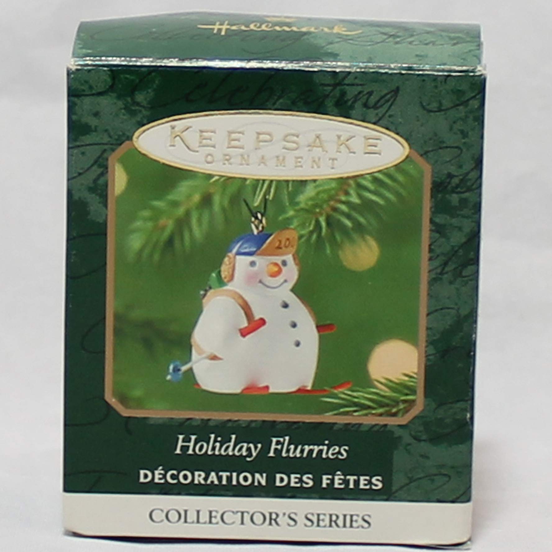 Souvenir de Noël Hallmark Qxm5272 Vacances Fleuries 2001 authentique