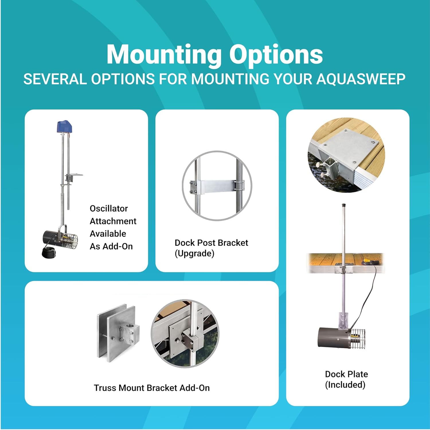 Scott Aerator 3/4 Horse Power 115V Muck Blaster Post Mount with 100 ft Power Cord| 3/4 Horse Power Aquasweep | Water Circulator | Water Agitator | Water Mover | Muck Blower | Made in USA