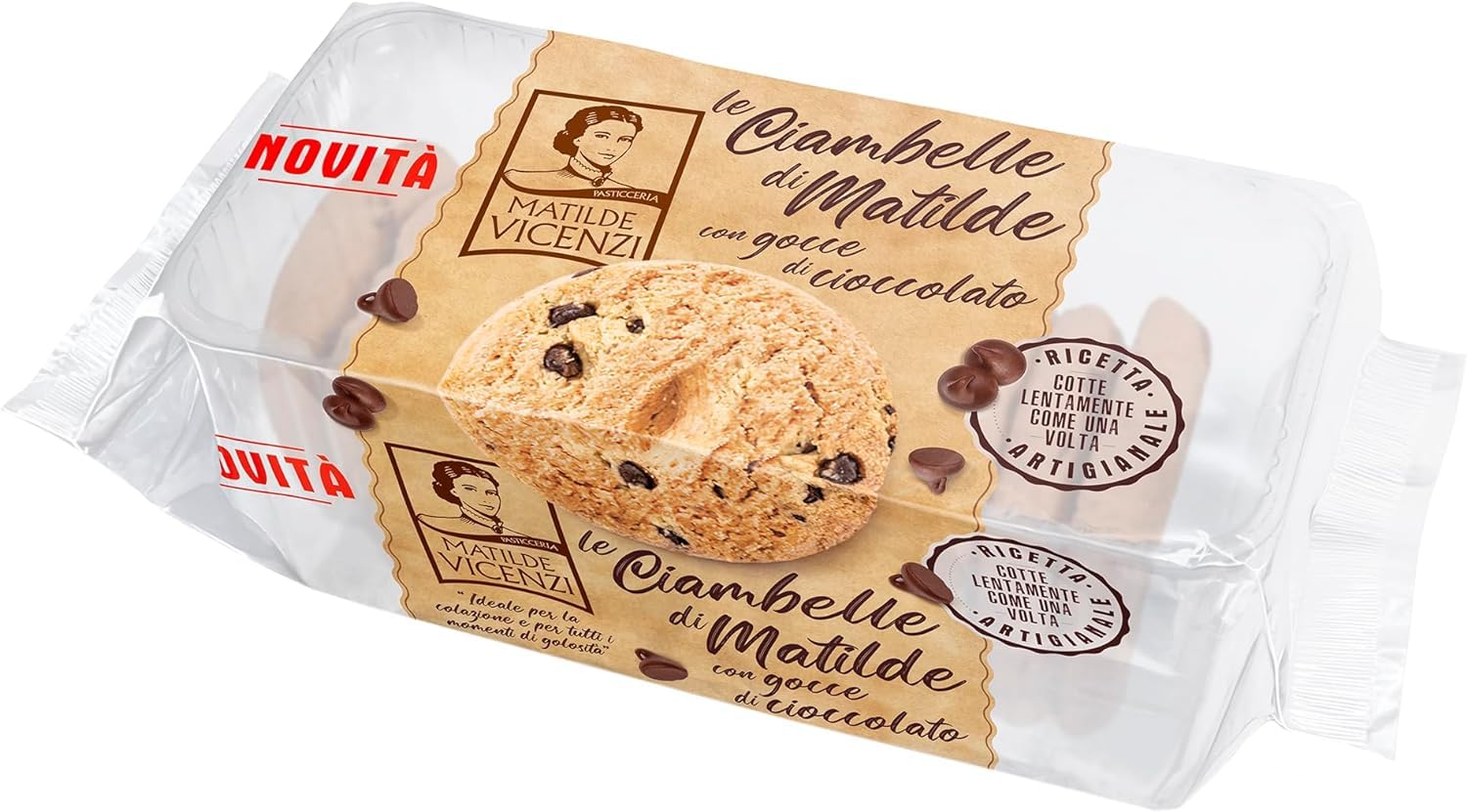 Matilde Vincenzi le Ciambelle di Matilde Ciambelle con Gocce di Cioccolato 200g [CAIYA® BOX da 8 Confezioni]