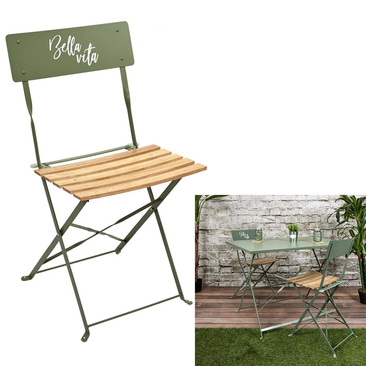 SILLA PLEGABLE VERDE BELLA VIT