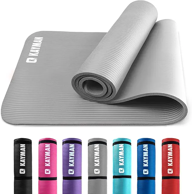 BNR Foam Yoga Mat - Extra Thick 8mm Non-Slip Exercise Mat for Home & Gym