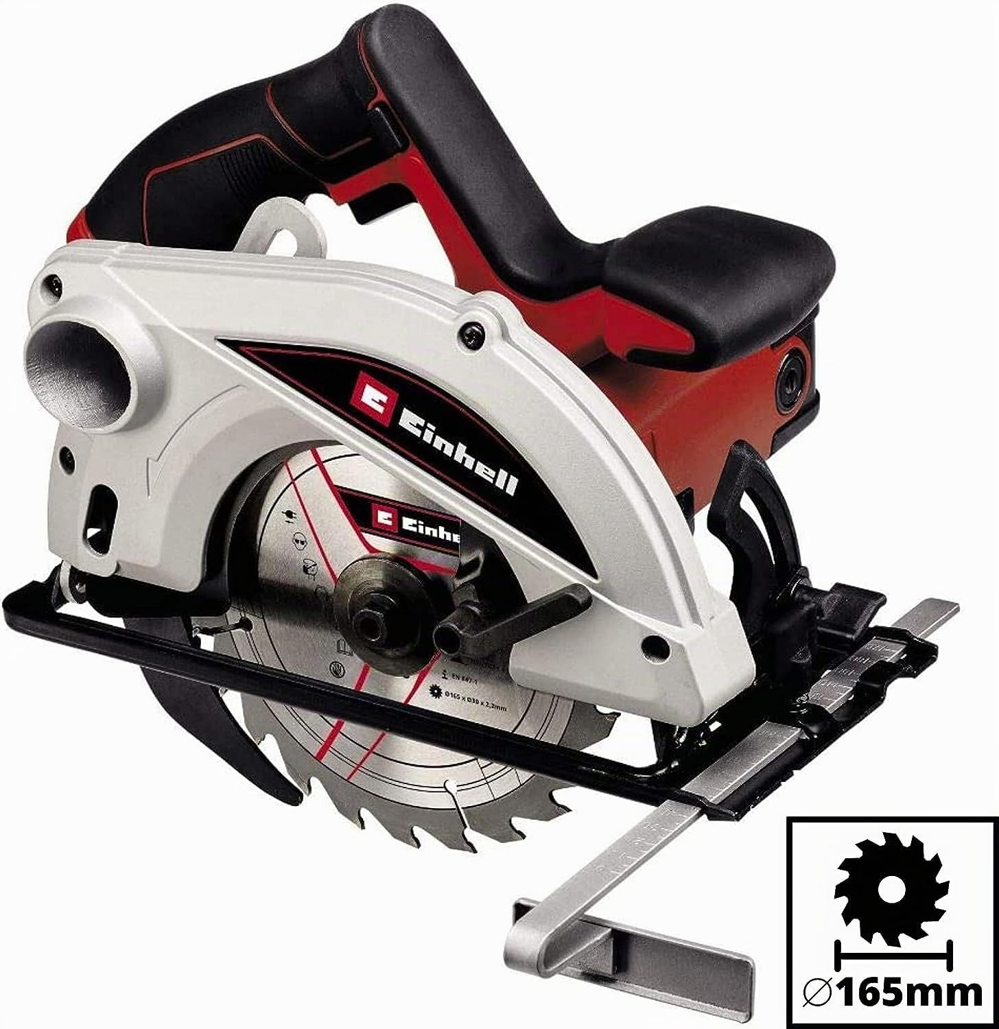 Einhell TC-CS 1250 Sega circolare manuale (tensione 230 V, 1250 W, giri al min. 5500, lama Ø165 x Ø30, taglio max 55 mm)