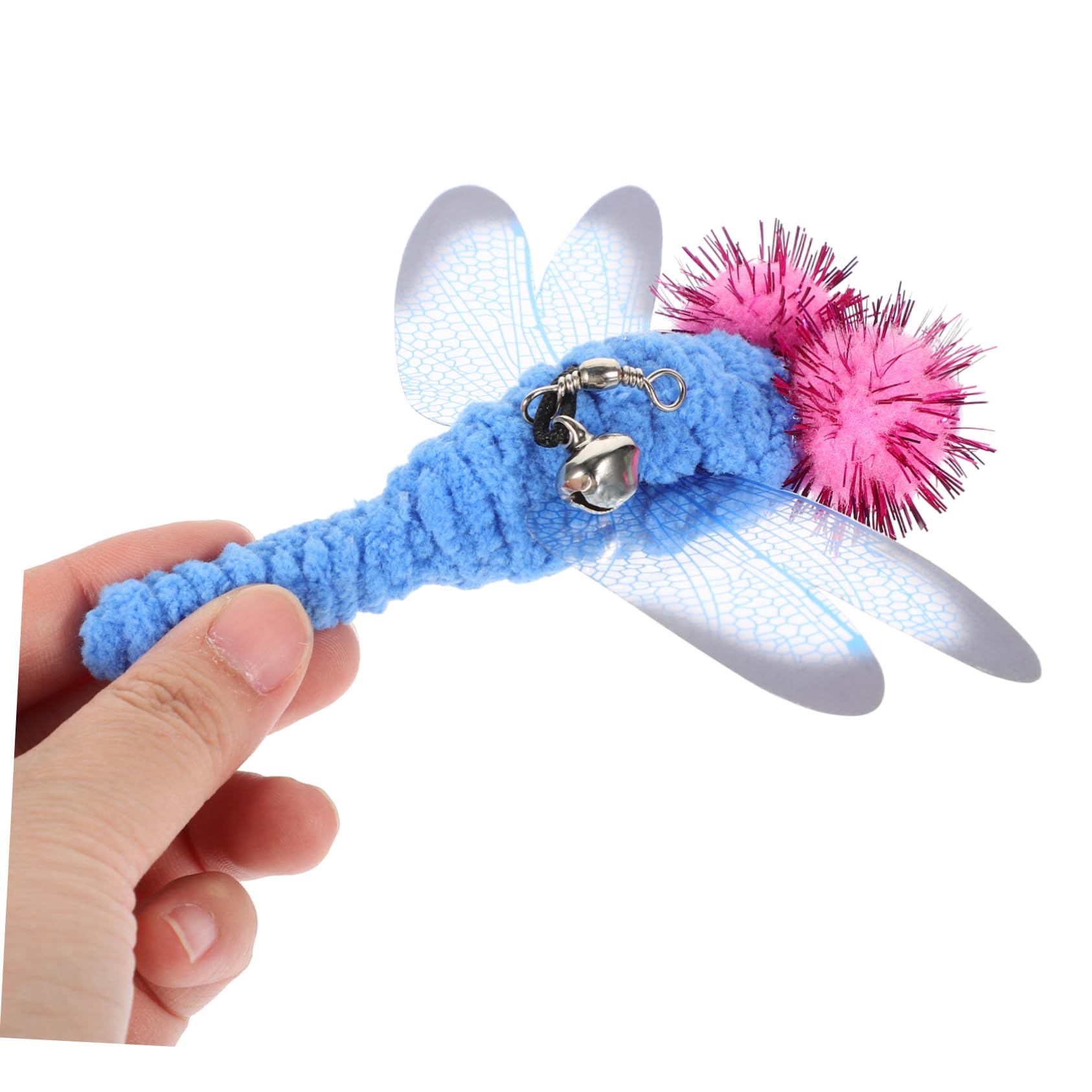minkissy 15 pezzi Cat Teaser Bacchetta giocattolo coniglio giocattoli sfusi gatto verme giocattolo Cat Toys libellula gatto sostituzione gatto bacchetta allegati coniglietto giocattoli per conigli