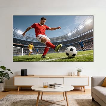 Framed Metal Projector Screen for High Contrast Viewing in Any Lighting Condition 16: 9 Aspect Ratio Projection Screen