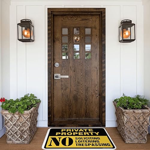 Miniatura 3 de Dsoluuing Felpudo grande para entrada al aire libre, propiedad privada, letrero de no entrar, letrero de no merodeo, letrero de no solicitud, tapete