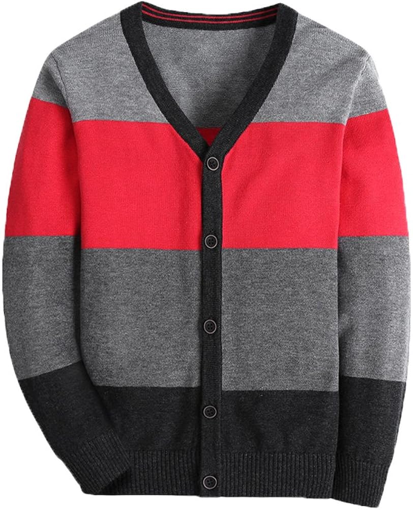 BASADINA Boys' Long Sleeve Sweater Pullover 100% Cotton Multicolor Stripe Sweaters: Clothing, Shoes & Jewelry