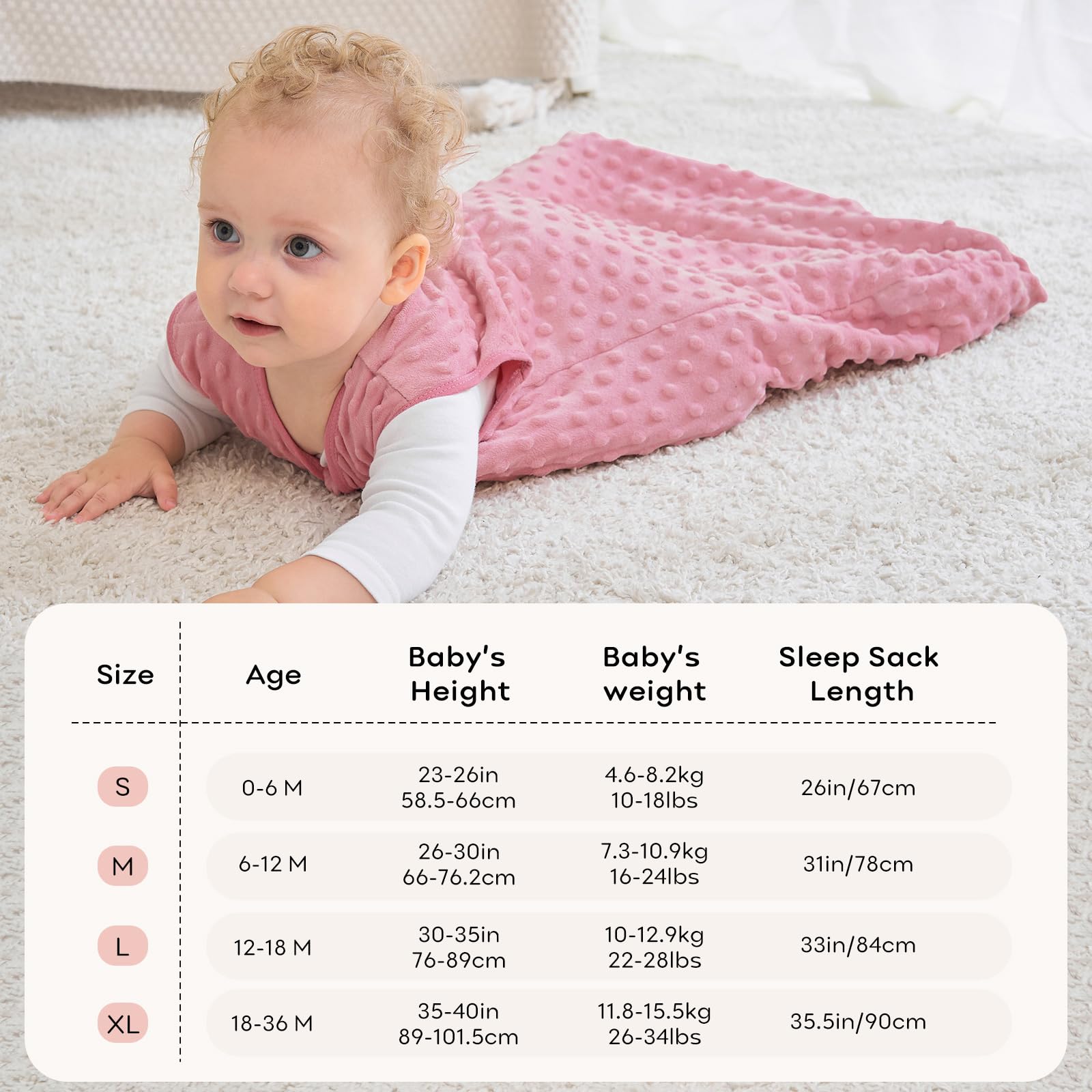 Puckababy Piep Teddy Inbakerslaapzak 0-3M | Pure | De Gele Flamingo