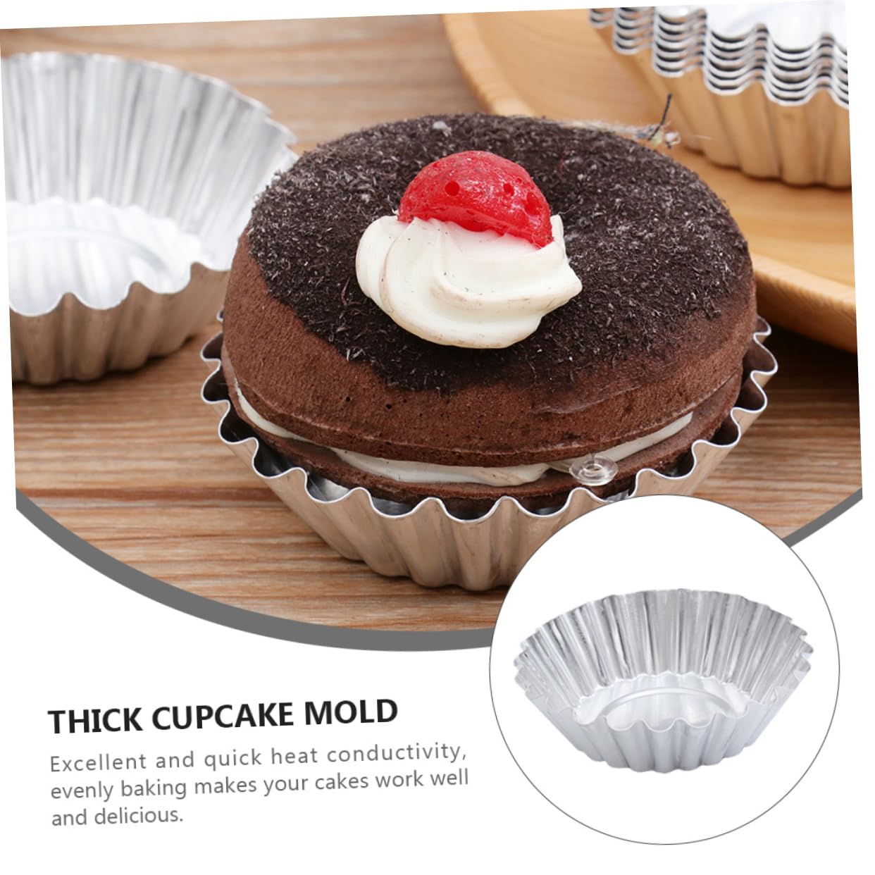 LABRIMP Lot De 100 Moules À Tartelettes En Alliage D'aluminium Épais Réutilisables Pour Cupcakes Muffins