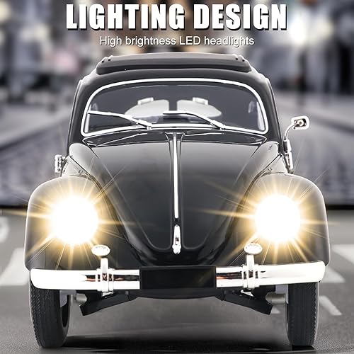 Miniatura 3 de Auto a control remoto, escala 116, modelo de escarabajo clásico, auto de juguete para adultos, 2.4 GHz, 4 canales, tracción trasera, con luces LED y
