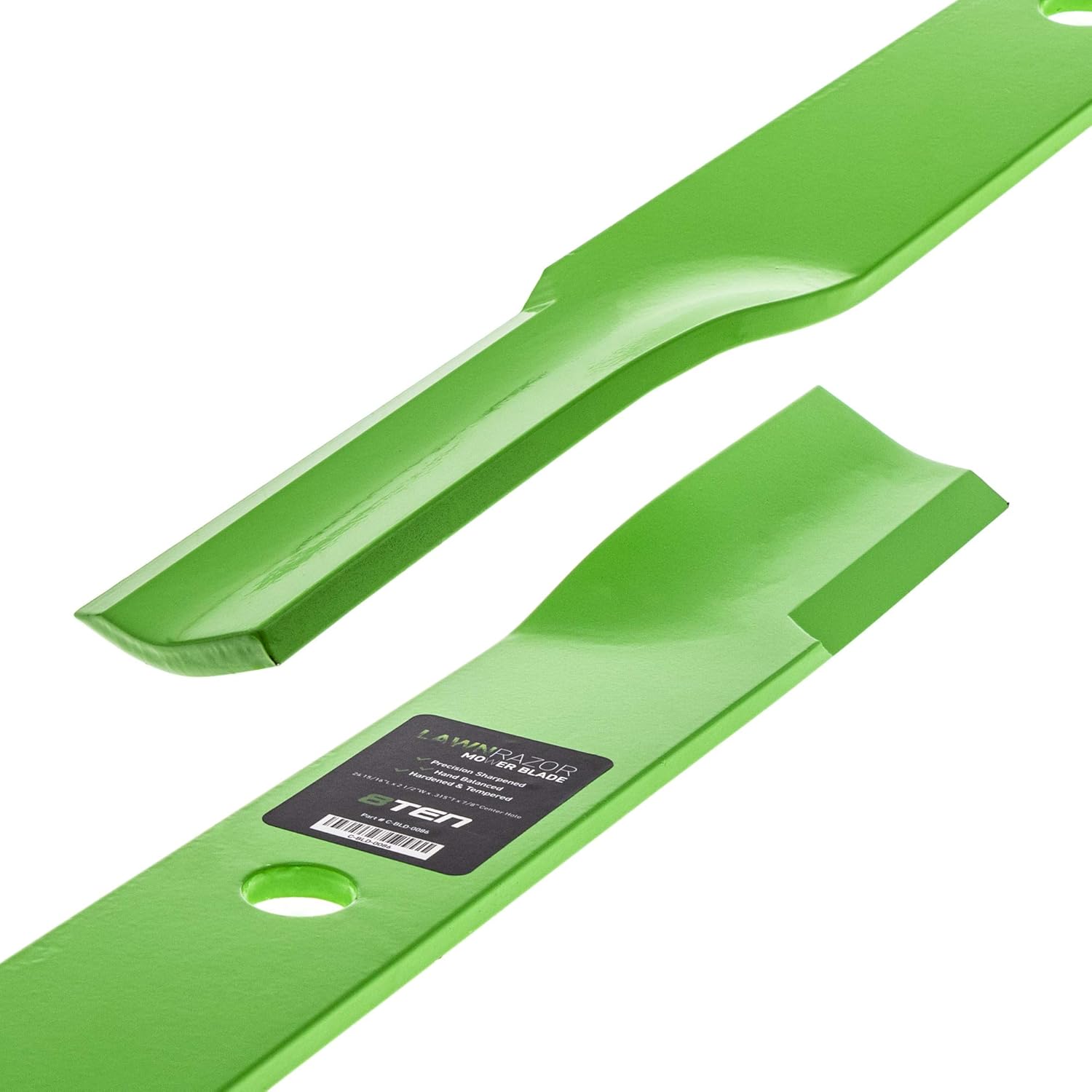 8TEN LawnRAZOR Mower Blade Set for John Deere 2032R 2520 AM102402 AM38314 M119975 M141786 72 inch Deck (High-Lift)