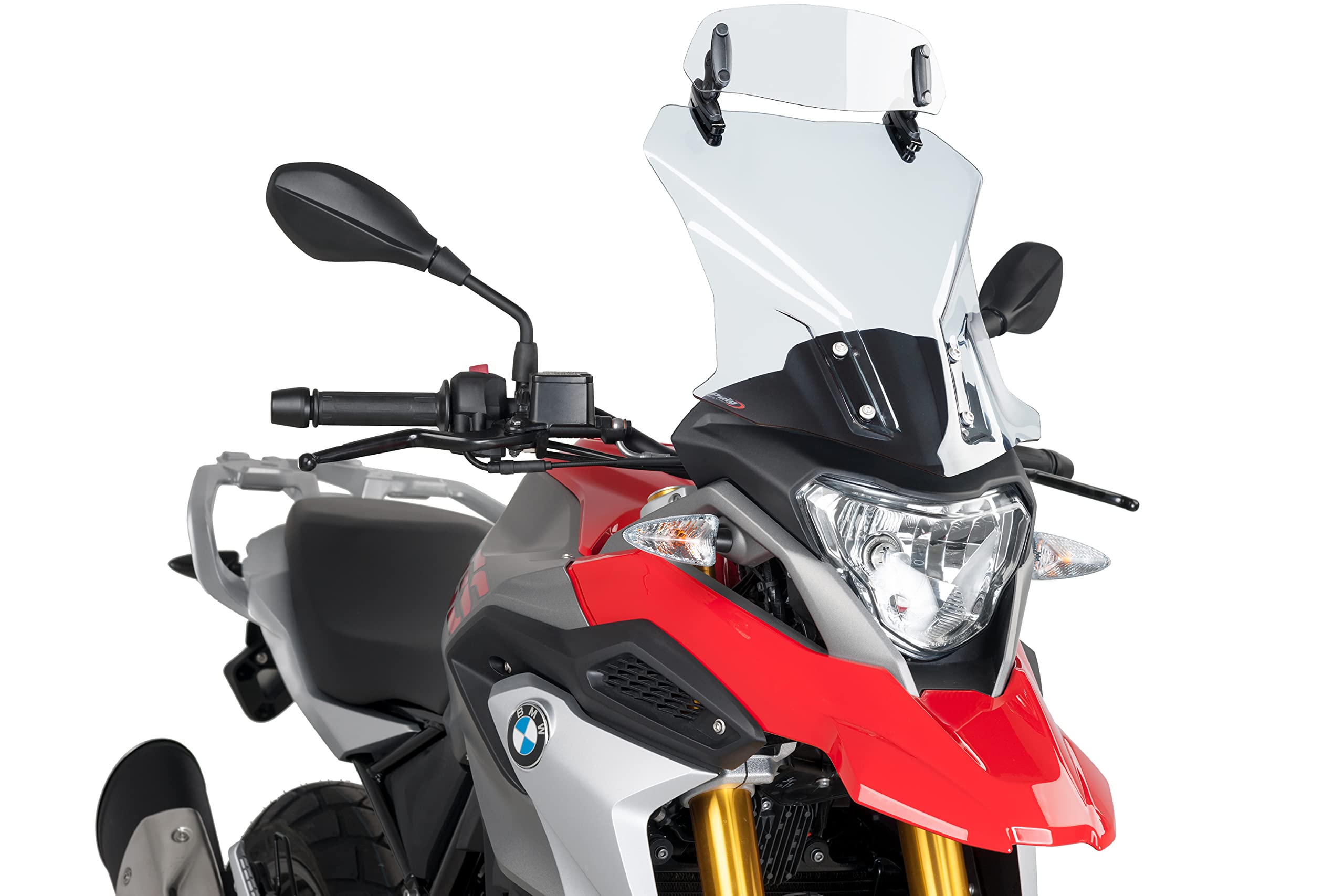 Puig 6320W Visera Multiregulable Clip-on para cúpula de Moto con Ajuste de posición y diseño Resistente Que Mejora la protección aerodinámica, Transparente
