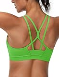 Womens Strappy Sports Bra Padded Backless Sexy Low Impact Moisture-Wicking Wireless for Yoga Workout Fitness
