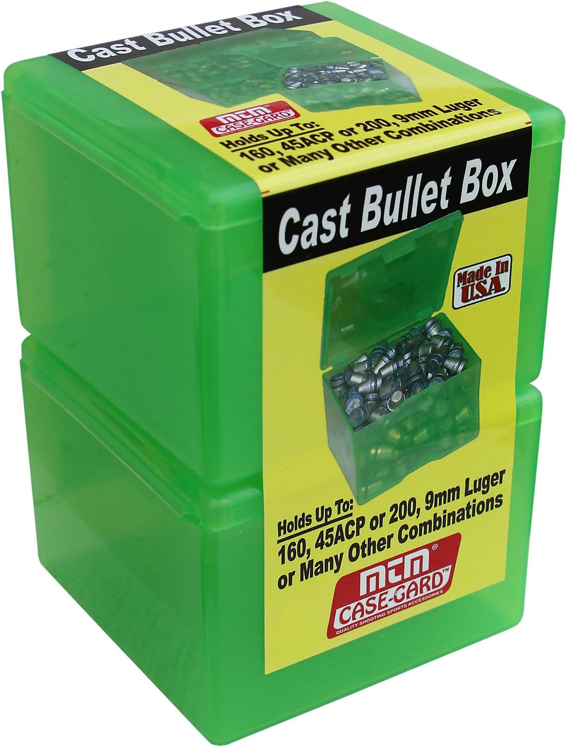 MTM CAST1-16 Cast Bullet Box, 2 Pack, USA Made, Clear Green