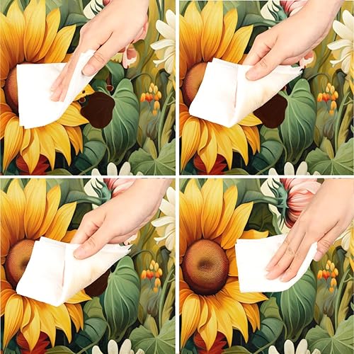 Vista 503 de Pardick Mantel redondo elástico con diseño de hojas de otoño, mantel redondo ajustable de 36 a 42 pulgadas, mantel circular impermeable, lavable