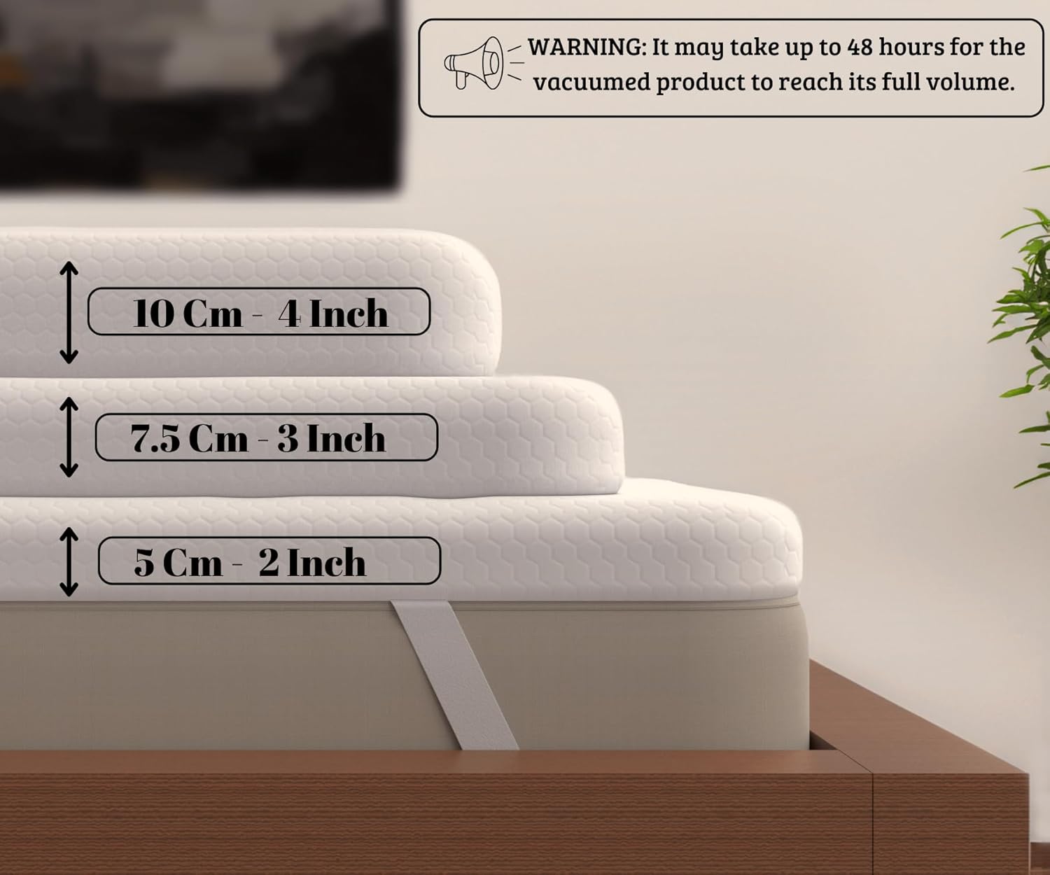 Sleepy Owl 4 Inch Memory Foam Mattress Topper KING Bed, 10cm Thick Gel Infused Orthopedic Mattress Pad for Back Pain, Removable Washable Zipped Cover with Elastic Straps (King 150x200, 10 cm) image 5