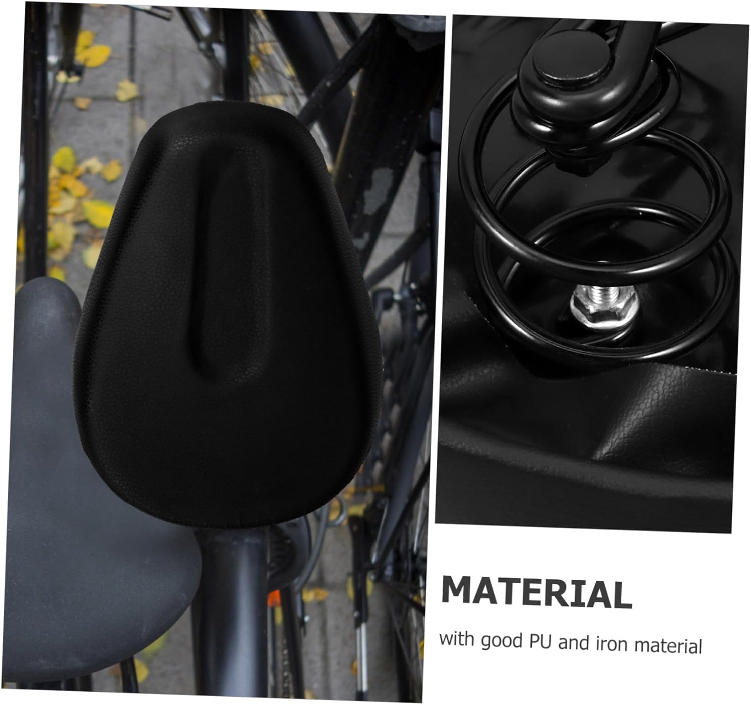 BESPORTBLE Comfortable Electric Bike Seat Pad Thickened Replacement Saddle for Electric Pu Material Spring Support for Safe Riding