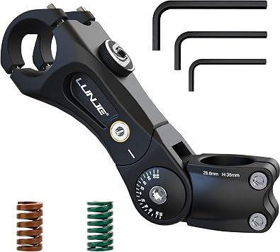 120 Adjustable Suspension Stem, Suspension Stem for Bicycles, Adjustable Shock-Absorbing Bike Stem, MTB, Gravel, Hybrid, E-Bikes & Recreational Riding, with Installation Tools