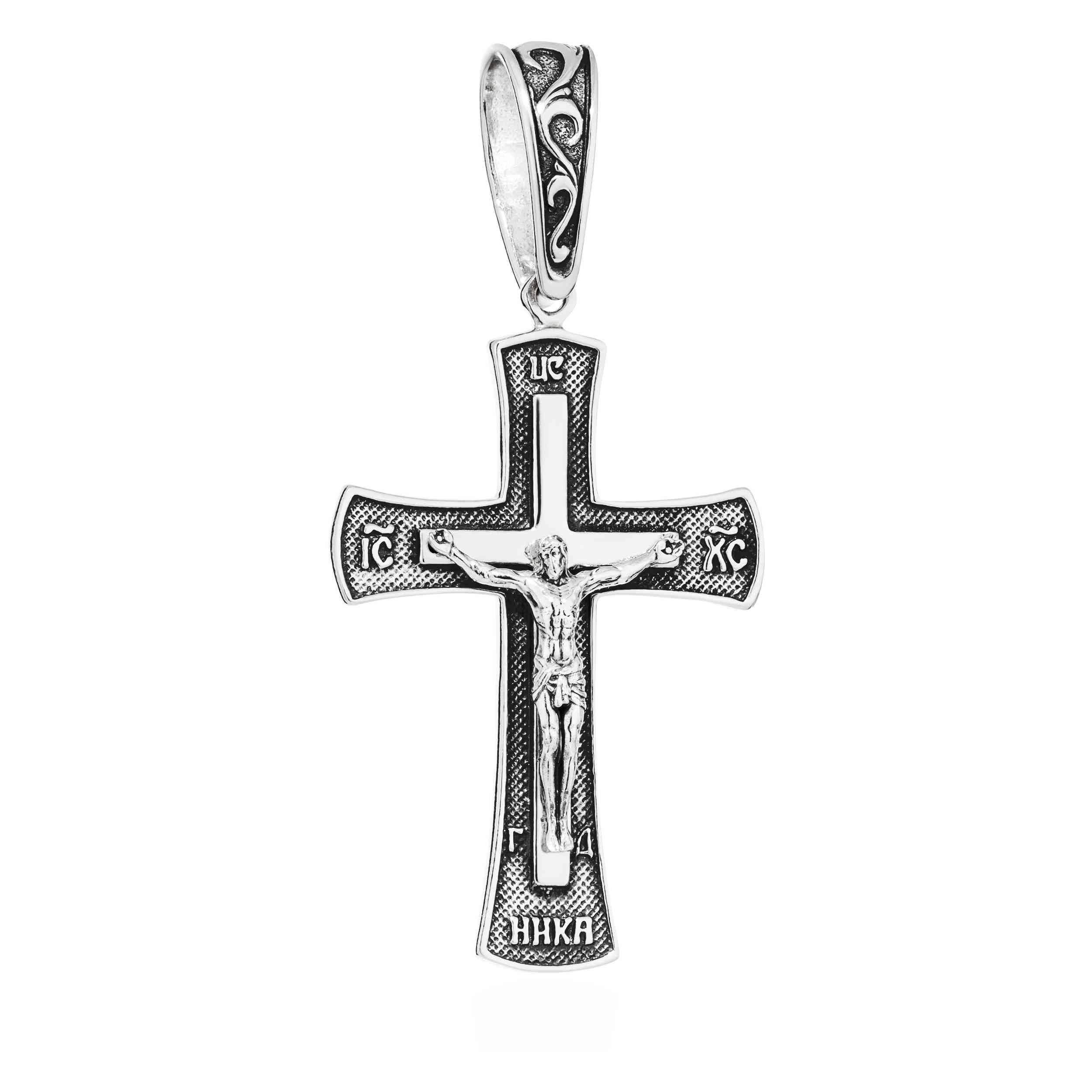 NKlaus Exquisiter zawieszka do łańcuszka ze srebra próby 925 krucyfiks 45 x 32 mm elegancja w szczegółach 15310, Srebro