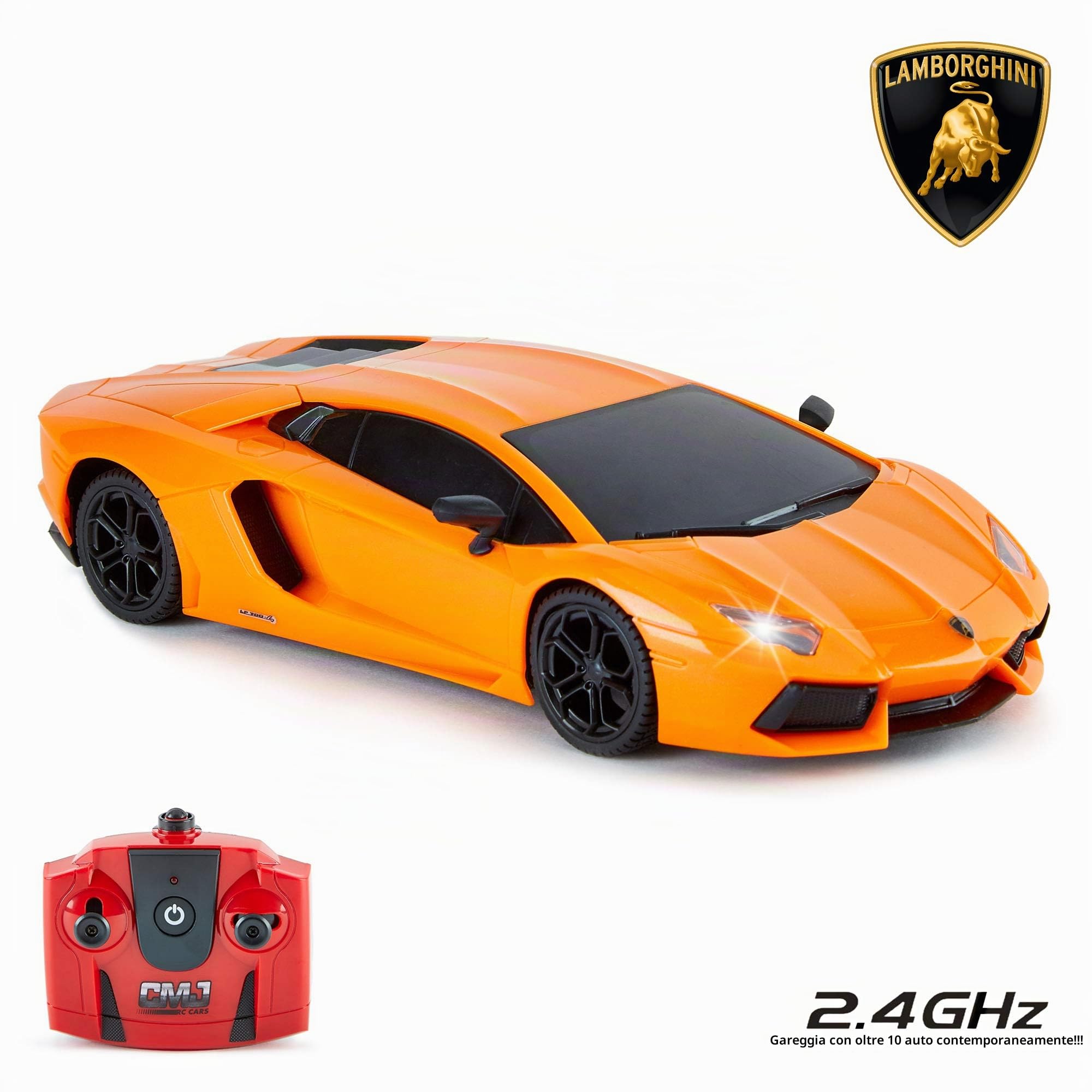 CMJ RC Cars Lamborghini Aventador LP700-4 Auto telecomandata con licenza ufficiale in scala 1:24 con luci di lavoro 2.4Ghz