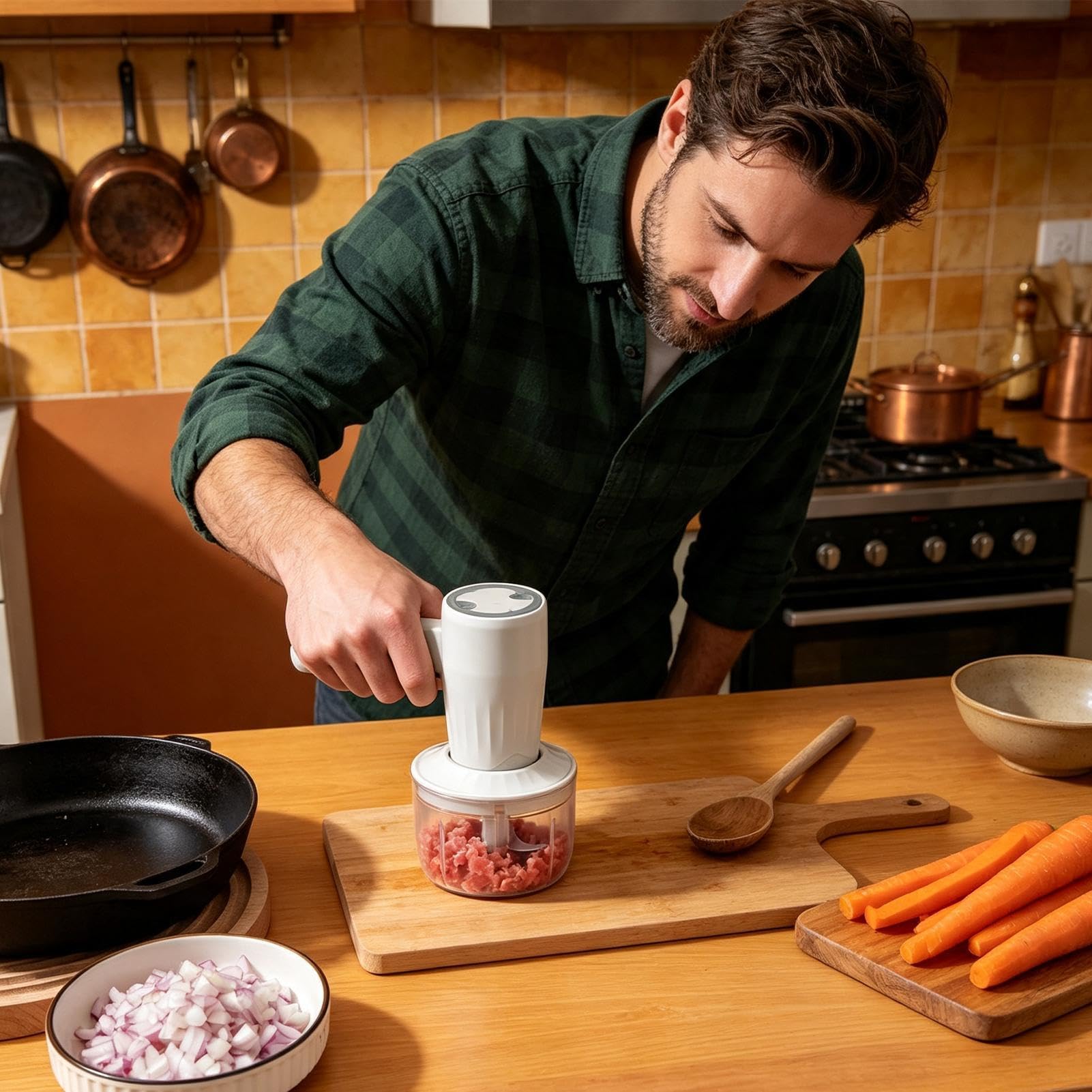 Sbattitore Elettrico Gadget Da Cucina Senza Fili A 3 Velocità In Acciaio