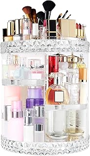 Makeup Organizer 360 Degree Rotating 7 Adjustable Layers Large Capacity Cosmetic Organizer Transparent Make Up Organizers and Storage.