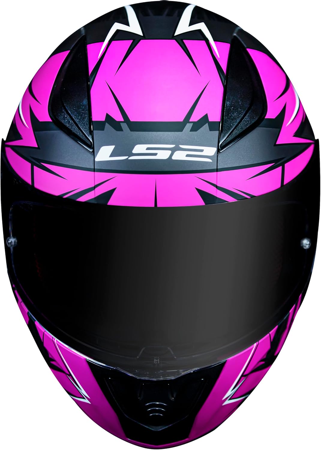 Imagem frontal do capacete com fundo branco, apresentando o capacete. Imagem frontal do capacete com fundo branco, apresentando o capacete.