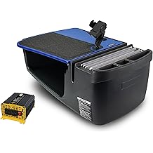 AutoExec Efficiency GripMaster Car Desk for Your Vehicle Workstation and Mobile Office, Blue, with 400 watt Power Inverter and Phone Mount