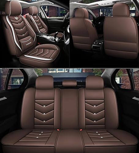 Vista 36 de Funda de asiento de coche para Audi Q8 2019-2024, piel sintética impermeable y a prueba de polvo, compatible con bolsas de aire, protectores de Negro