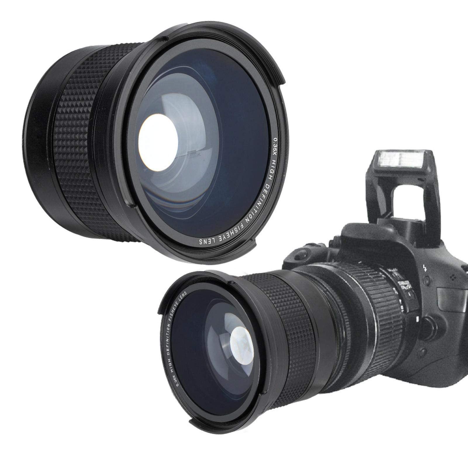 Amazon.co.jp: 58MM 0.35Xフィッシュアイ超広角レンズ、一眼レフDSLR